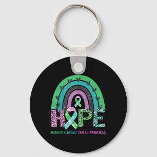 Hope Leopard Rainbow Metastatic Breast Cancer Awar Key Ring