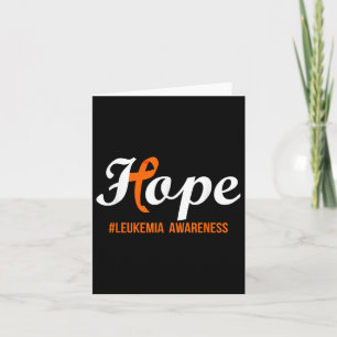 Hope - Leukaemia Awareness Month Orange Ribbon Card