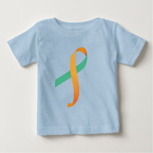 Hope Leukaemia Awareness Orange Ribbon Baby T-Shirt