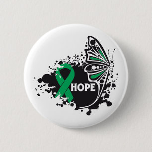 Hope Liver Cancer Butterfly 6 Cm Round Badge