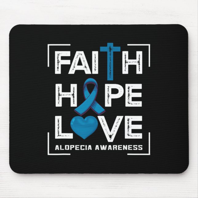 Hope Love Alopecia Awareness 1  Mouse Pad (Front)