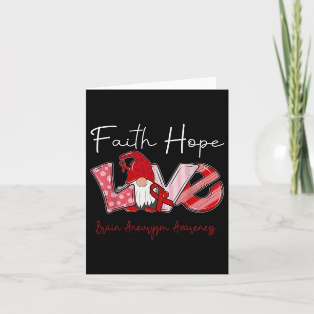 Hope Love Brain Aneurysm Awareness 2  Card (Front)