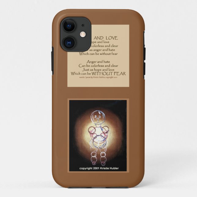 Hope & Love Bubble People phone case (Back)