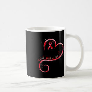 Hope Love Burgundy Ribbon Brain Aneurysm Awareness Coffee Mug