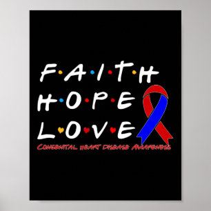 Hope Love Congenital Heart Disease Awareness  Poster