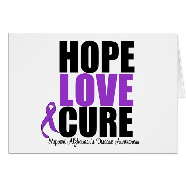 Hope Love Cure Alzheimer's Disease (Front Horizontal)