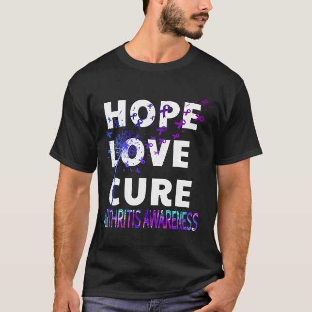Hope Love Cure Arthritis Awareness T-Shirt (Front)