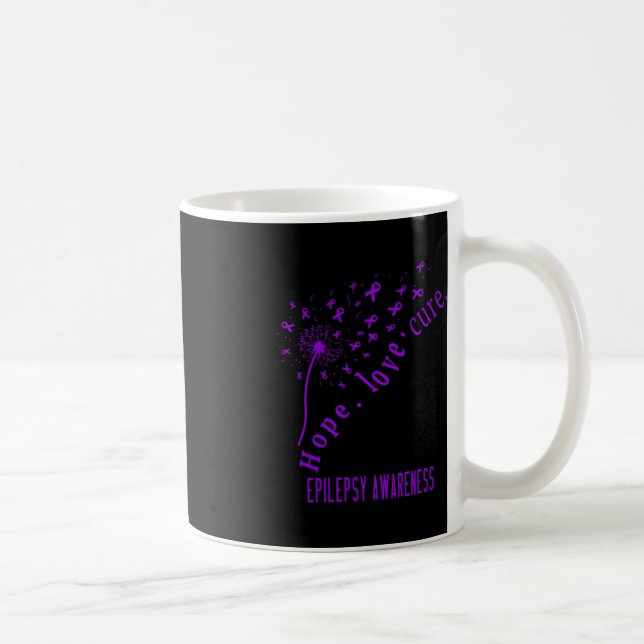 Hope Love Cure Epilepsy Awareness T  Coffee Mug (Right)
