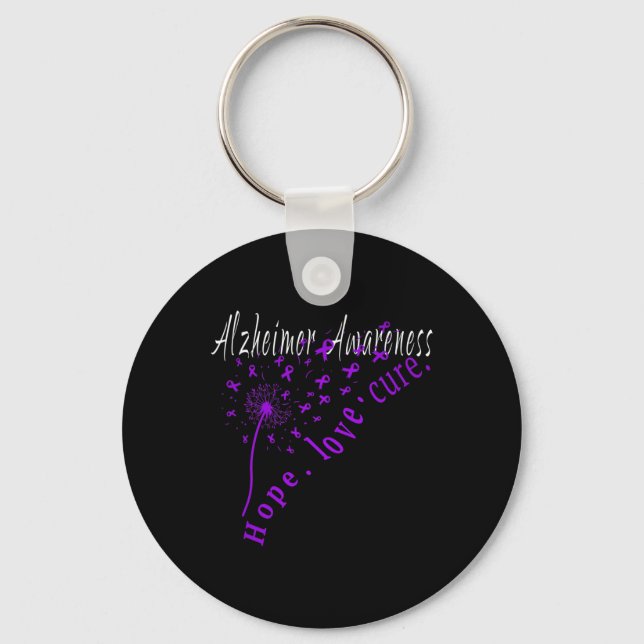 Hope Love Cure Heimerheimer Disease Awareness 1  Key Ring (Front)