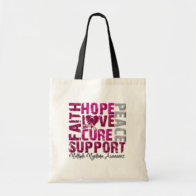 Hope Love Cure - Multiple Myeloma Awareness Tote Bag (Front)