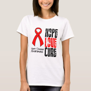 Hope Love Cure v2 Heart Disease T-Shirt