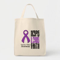Hope Love Faith Ribbon Domestic Violence