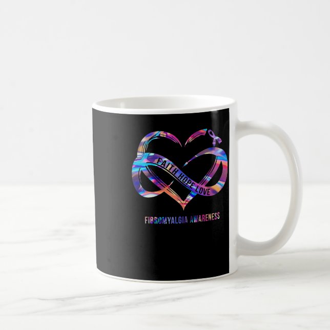 Hope Love Fibromyalgia Awareness 2  Coffee Mug (Right)