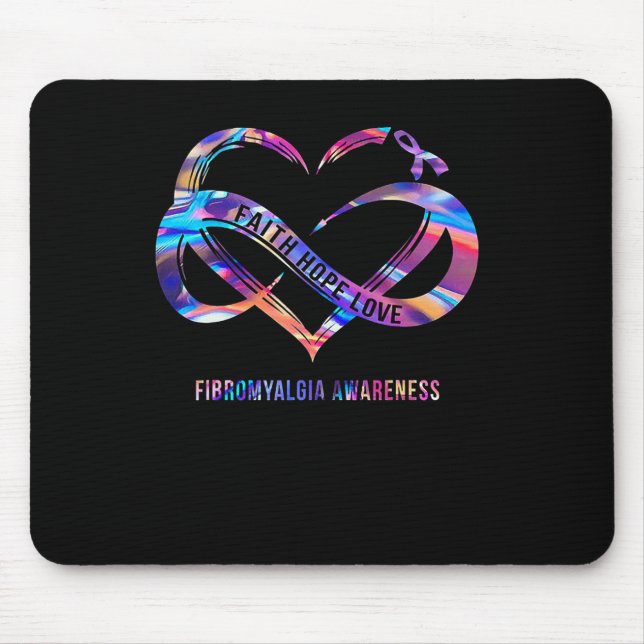 Hope Love Fibromyalgia Awareness 2  Mouse Pad (Front)
