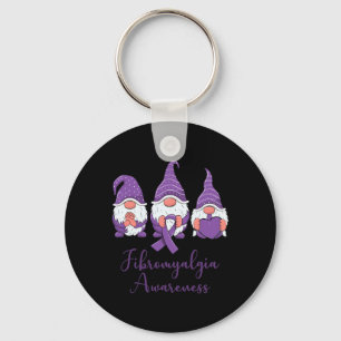 Hope Love Gnomes Purple Ribbon Fibromyalgia Awaren Key Ring