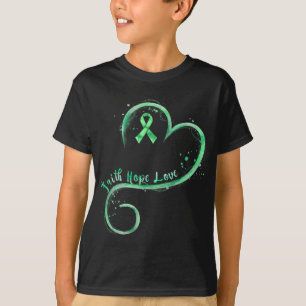 Hope Love Green Ribbon Mental Health Awareness T-Shirt
