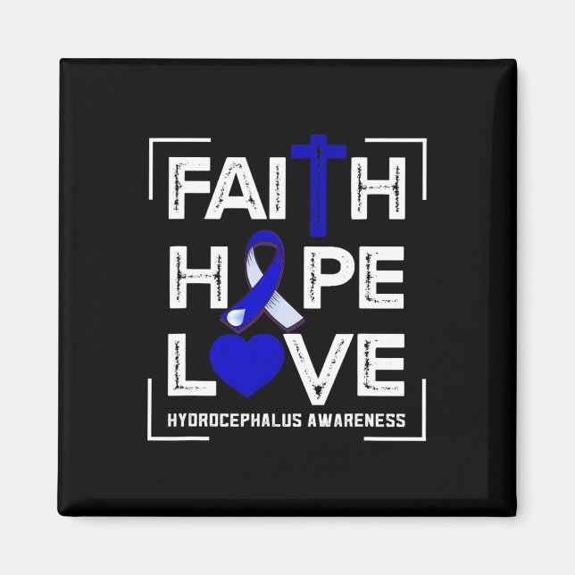 Hope Love Hydrocephalus Awareness 1  Magnet (Front)