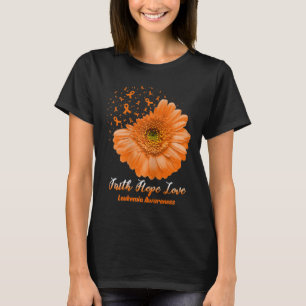 Hope Love Leukaemia Awareness Flower Be Strong T-Shirt