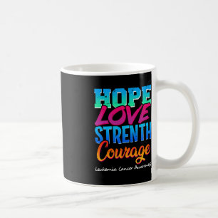 Hope Love Strength Courage - Leukaemia Cancer Awar Coffee Mug