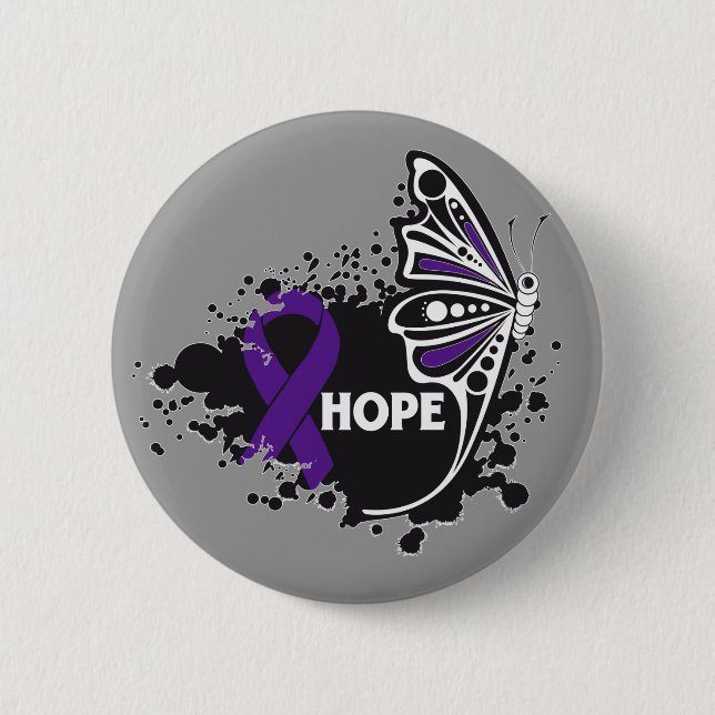Hope Lupus Butterfly 6 Cm Round Badge (Front)