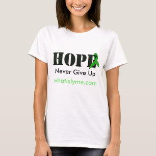 'Hope" Lyme Disease Awareness Shirt w Ribbon