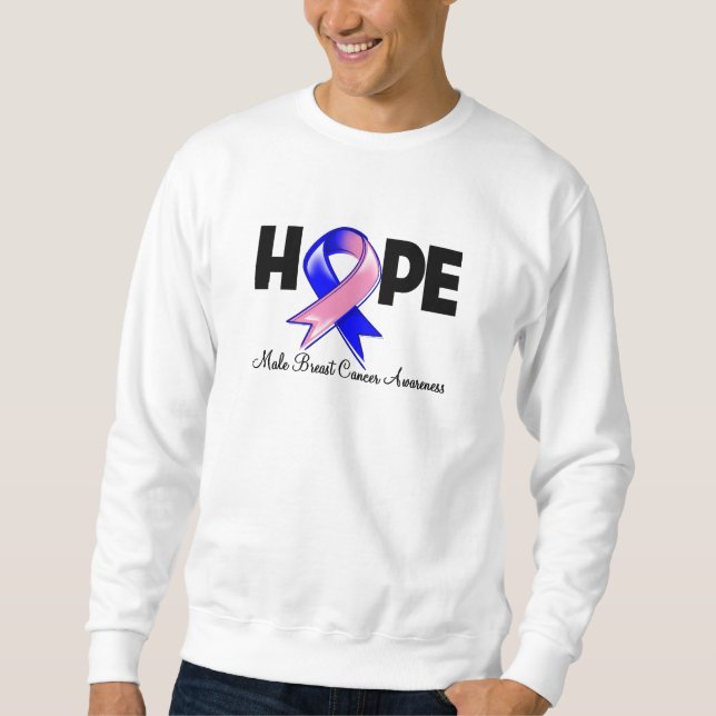 Hope Male Breast Cancer Awareness Sweatshirt (Front)
