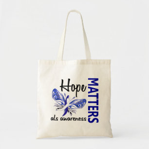 Hope Matters Butterfly ALS Tote Bag