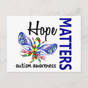 Hope Matters Butterfly Autism Postcard