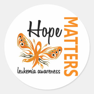 Hope Matters Butterfly Leukaemia Classic Round Sticker