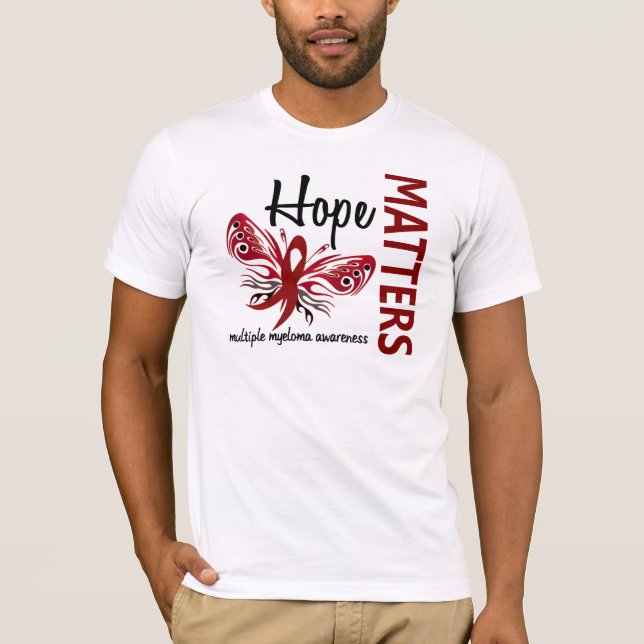 Hope Matters Butterfly Multiple Myeloma T-Shirt (Front)
