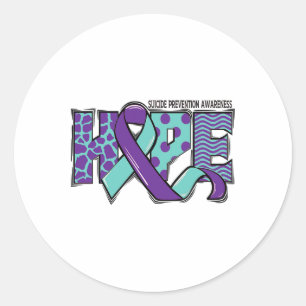 Hope Mental Health Message Classic Round Sticker