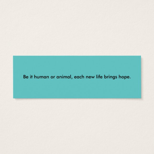 Hope Mini Bookmarks (Back)