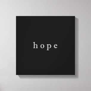 Hope Minimalist Design Style Typography Canvas Print