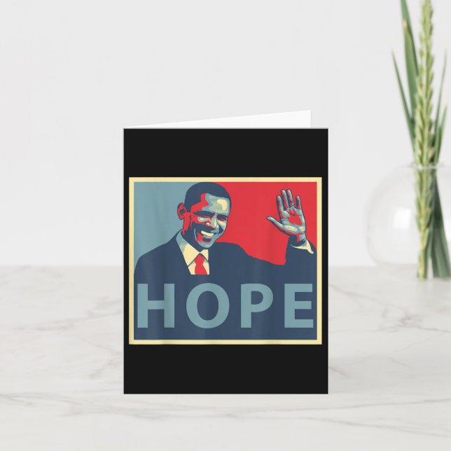 Hope Obama 44 President  Card (Front)