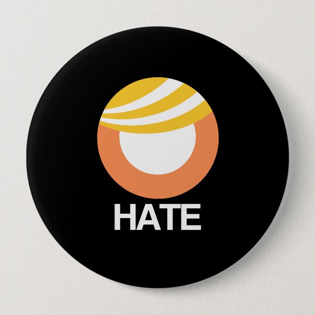 HOPE (Obama) vs. HATE (Trump) 10 Cm Round Badge (Front)