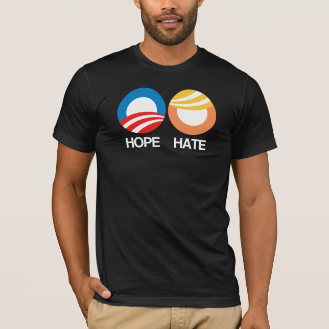HOPE (Obama) vs. HATE (Trump) T-Shirt (Front)