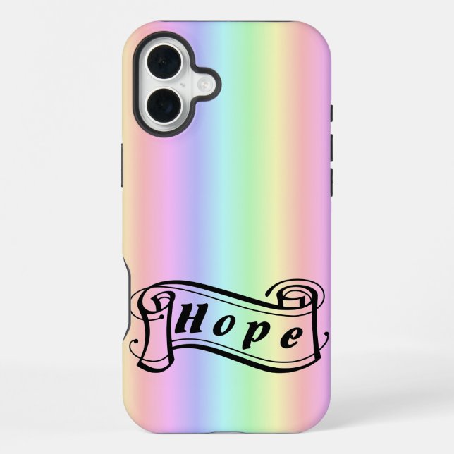 Hope on rainbow iPhone case (Back)