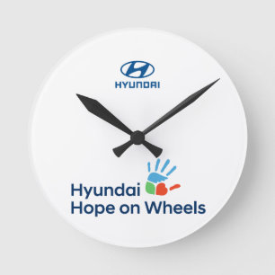 Hope On Wheels Logo T-Shirt Round Clock