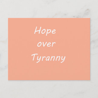 Hope over Tyranny postcard