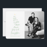 Hope Peace Joy and Laughter Holiday Photo Card<br><div class="desc">A soft typographic design combines calligraphy with a soft colour palette to form an abstract christmas tree all wishing a season of hope,  peace,  joy and laughter.</div>