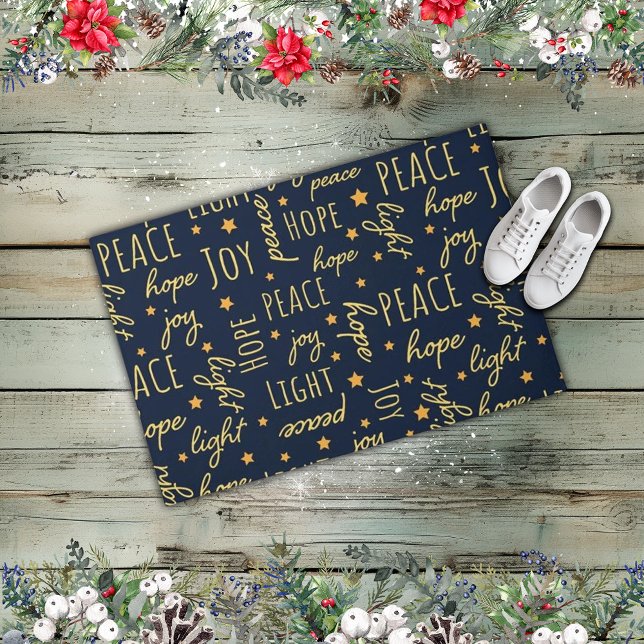 Hope Peace Joy Light Holiday Doormat (Creator Uploaded)