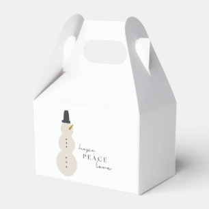 hope peace love. Christmas Snowman Favour Box
