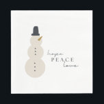 hope peace love. Christmas Snowman Paper Napkins<br><div class="desc">hope peace love. modern Christmas Winter Holiday Snowman Paper Napkins Party Supply Products</div>