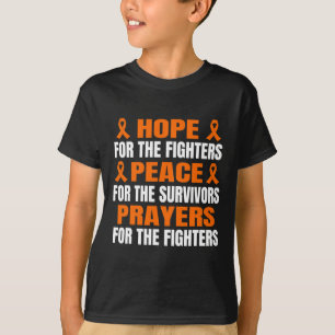 Hope Peace Prayers Leukaemia Awareness T-Shirt