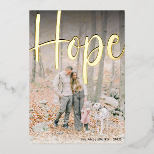 'Hope' Photo Christmas Gold