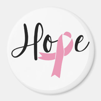 Hope Pink Ribbon Breast Cancer Awareness Magnet