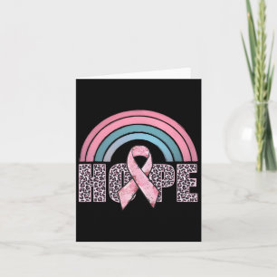Hope Pink Ribbon Leopard Breast Cancer Awareness W Card
