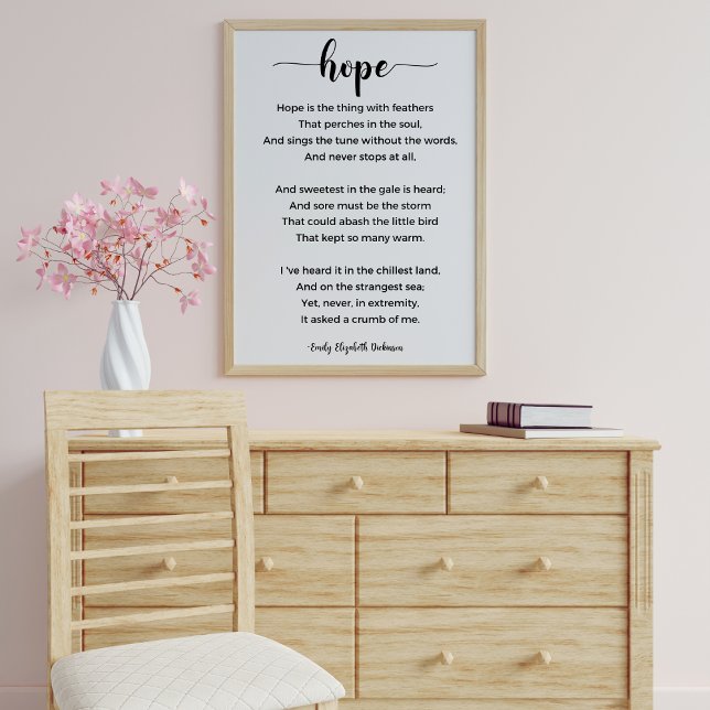 Hope Poem by Emily Elizabeth Dickinson Poster (Creator Uploaded)