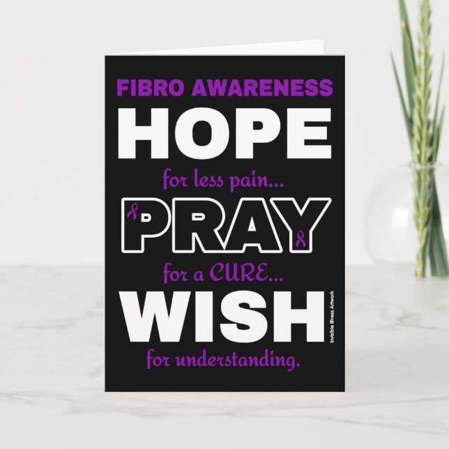 Hope Pray Wish...Fibro Card (Front)