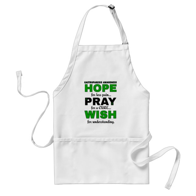 Hope Pray Wish...Gastroparesis Standard Apron (Front)